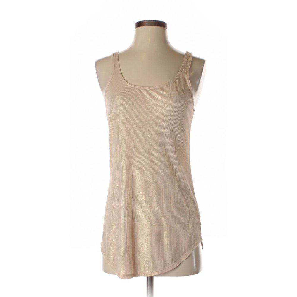 Rose Gold Metallic Sheen Jennifer Lopez Tank